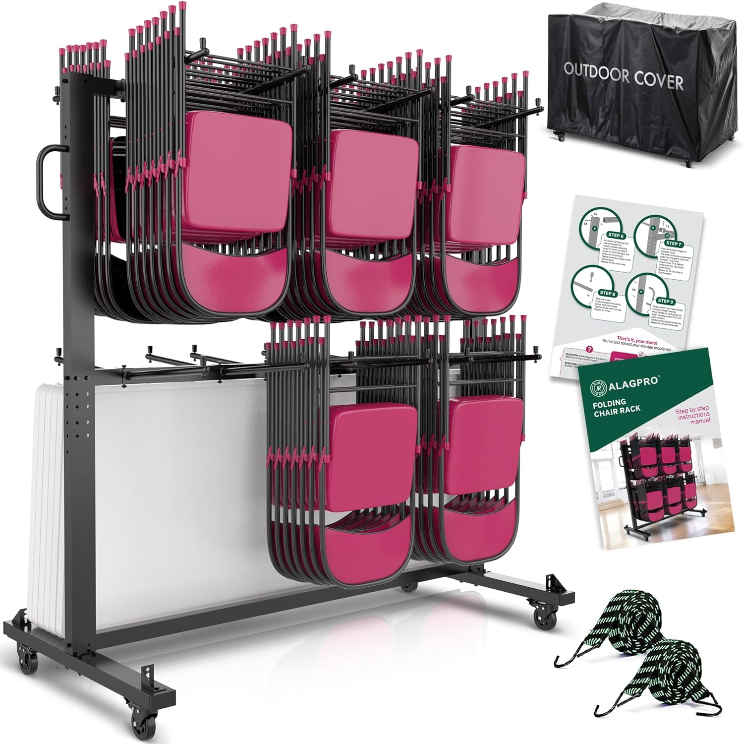 Folding Chair Rack Folding Chair Cart Folding Chair Storage Rack On