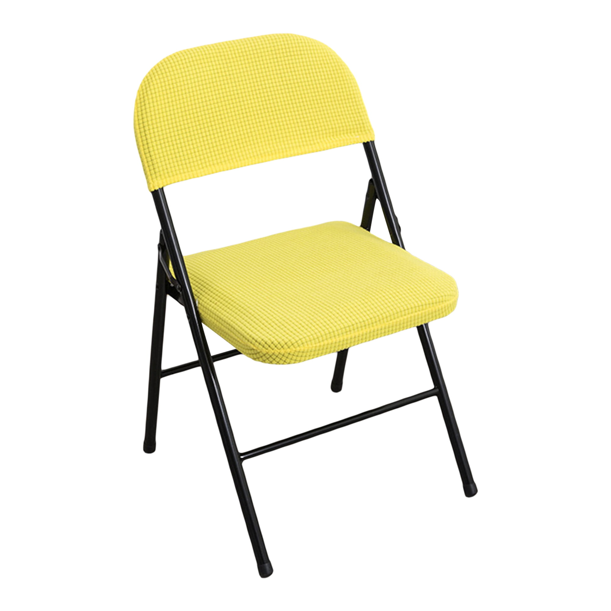 Folding Chair Seat and Back Cover Set Solid Color Chair Slipcover