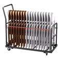 thumbnail image 1 of Folding Chair Storage Cart with Wheels, Holds 25 Chairs & 300 lbs - Heavy Duty L-Shape Rack for Church,Wedding,Event & Commercial Use, 1 of 10