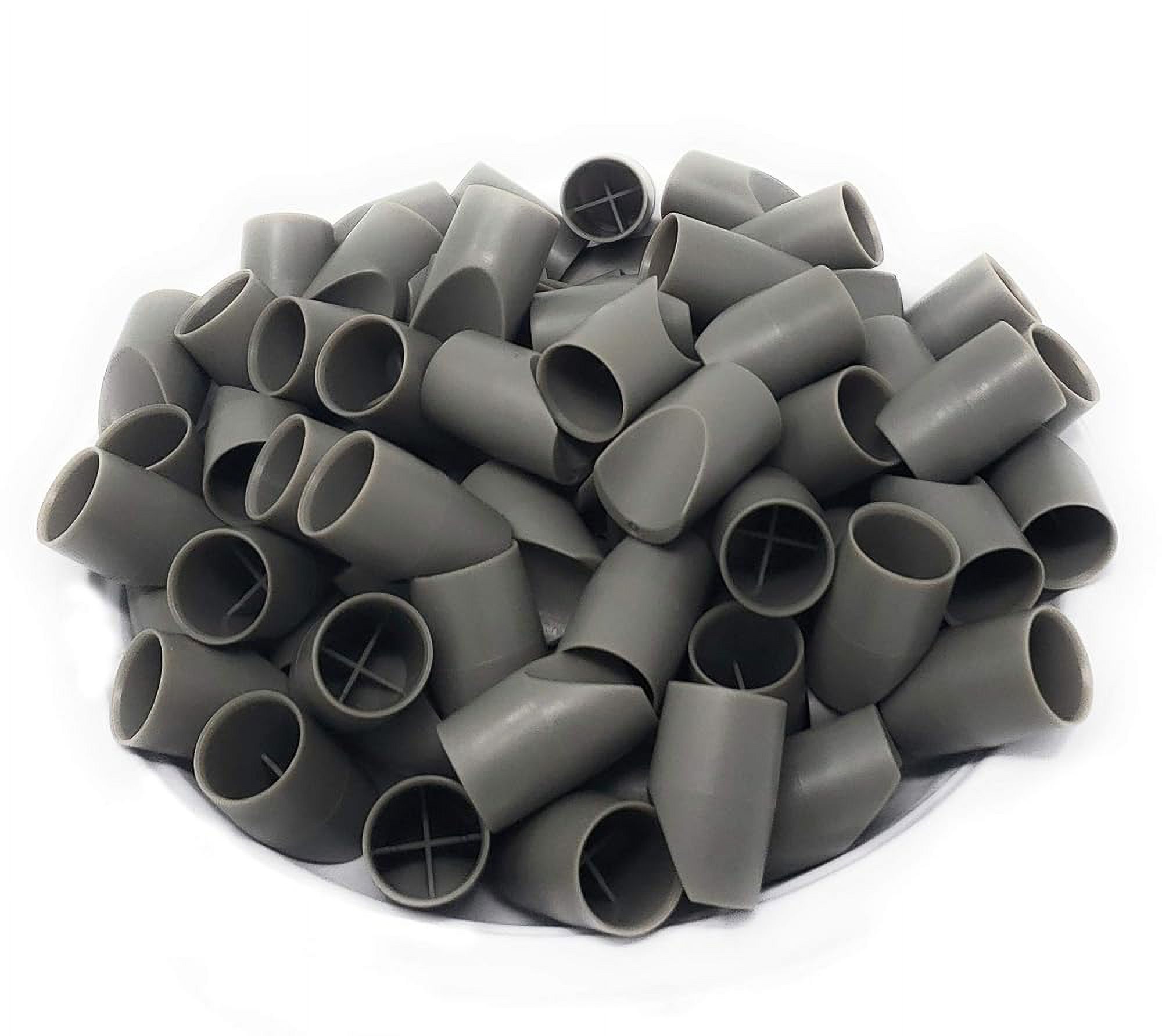 Folding Chair VTip Stabilizer Caps (100 Pack) Fits 7/8" OD Tube, Top