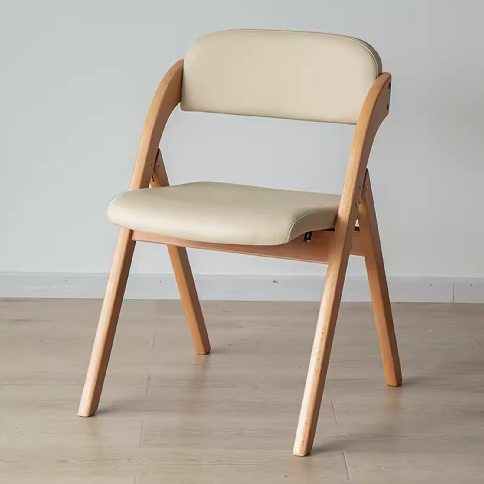 Folding Chair Wooden Stackable Dining Chairs for Kitchen, Indoor Lounge ...