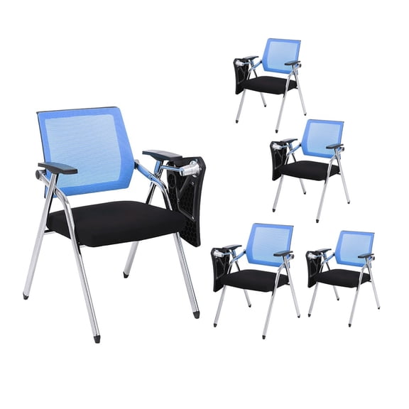 Folding Chair with Desk Attached Adults,Stackable Foldable Computer Desk Chairs with Tablet Arm Writing Board,Stackable Conference Room Chairs