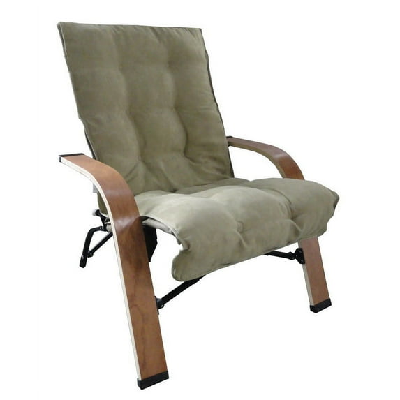 Folding Chair with Wooden Arms-sage