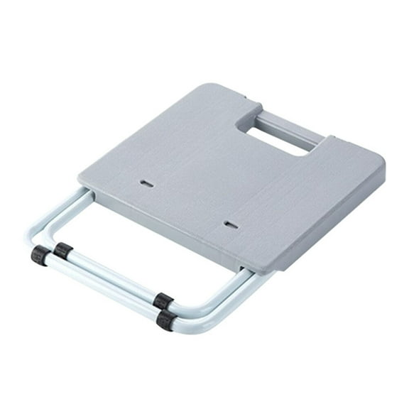 NICERIO 1Pc Portable Anti-Skid Foldable Stool Grey Plastic Outdoor Chair Durable for Picnics