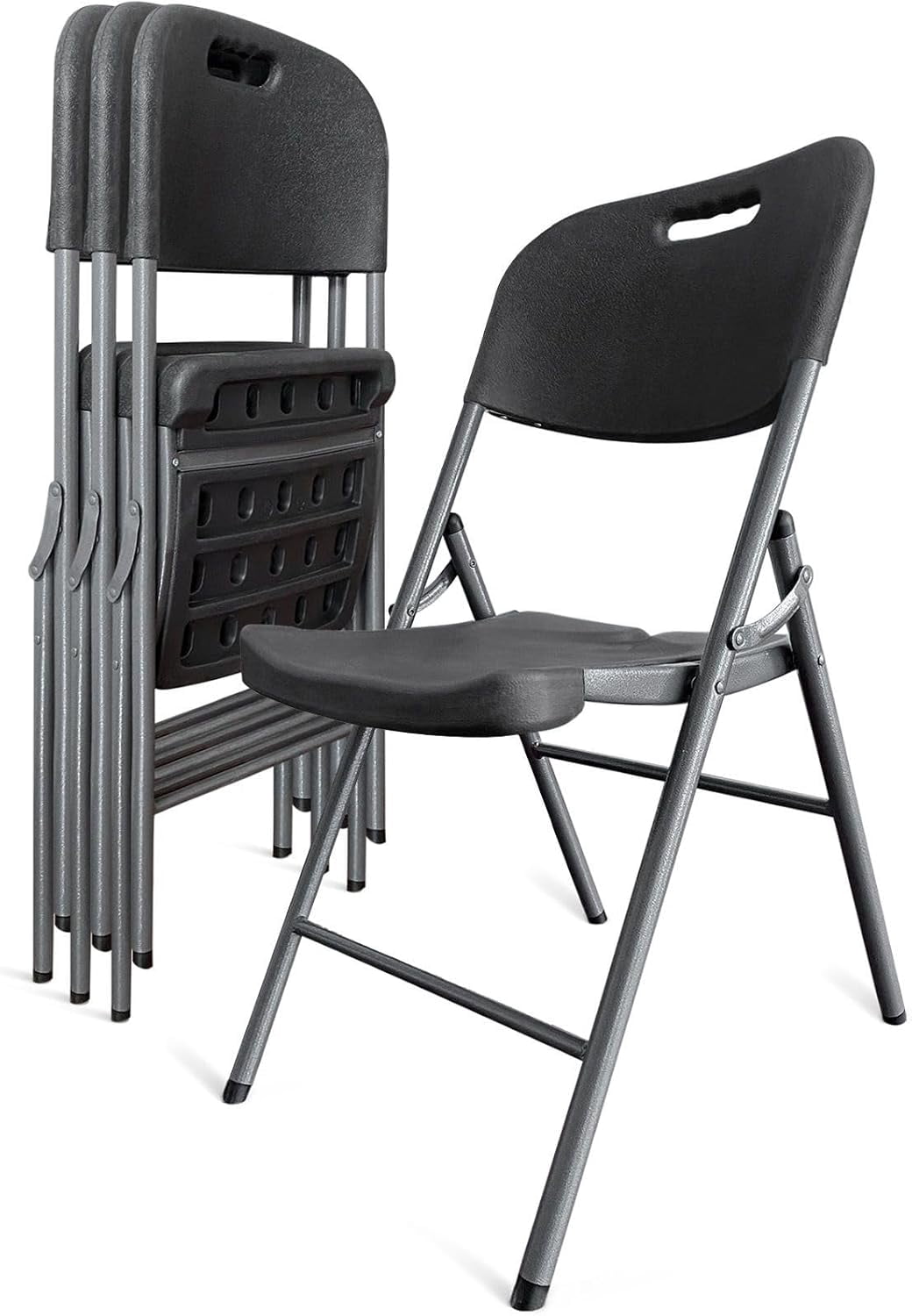 Plastic Summer Heavy Duty Folding Chair Silver