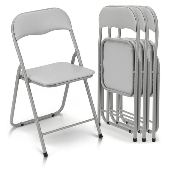 Folding Chairs Set, Stackable Conference Chairs, Waiting Room Chairs with Padded Seats for Desks Home Office Steel Guest Reception Party