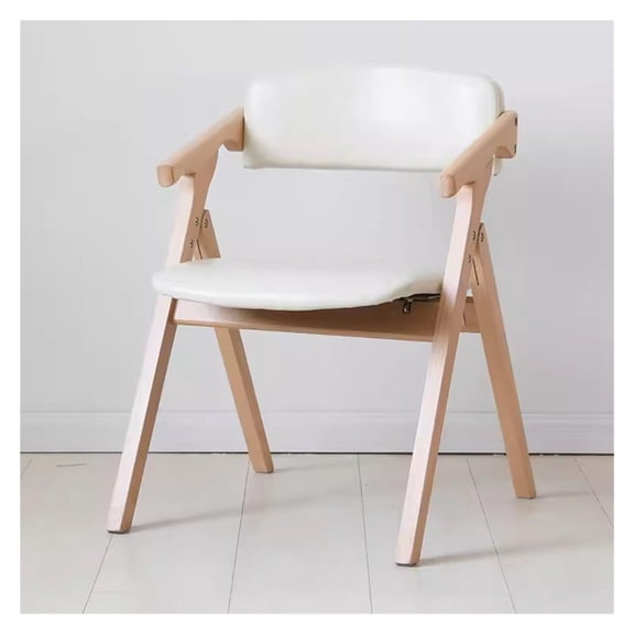 Folding Chairs with Solid Wood Frame for Dining Room,Wooden Stackable Dining Chairs with Removable Cover Folding Extra Chair for Guests Kitchen Office