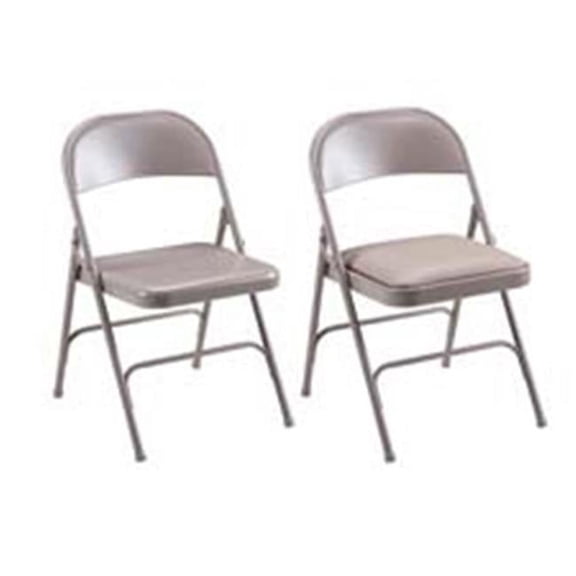 Folding Chairs- Steel Seat- 19-.38in.x18-.25in.x29-.63in.- 4-CT- BG
