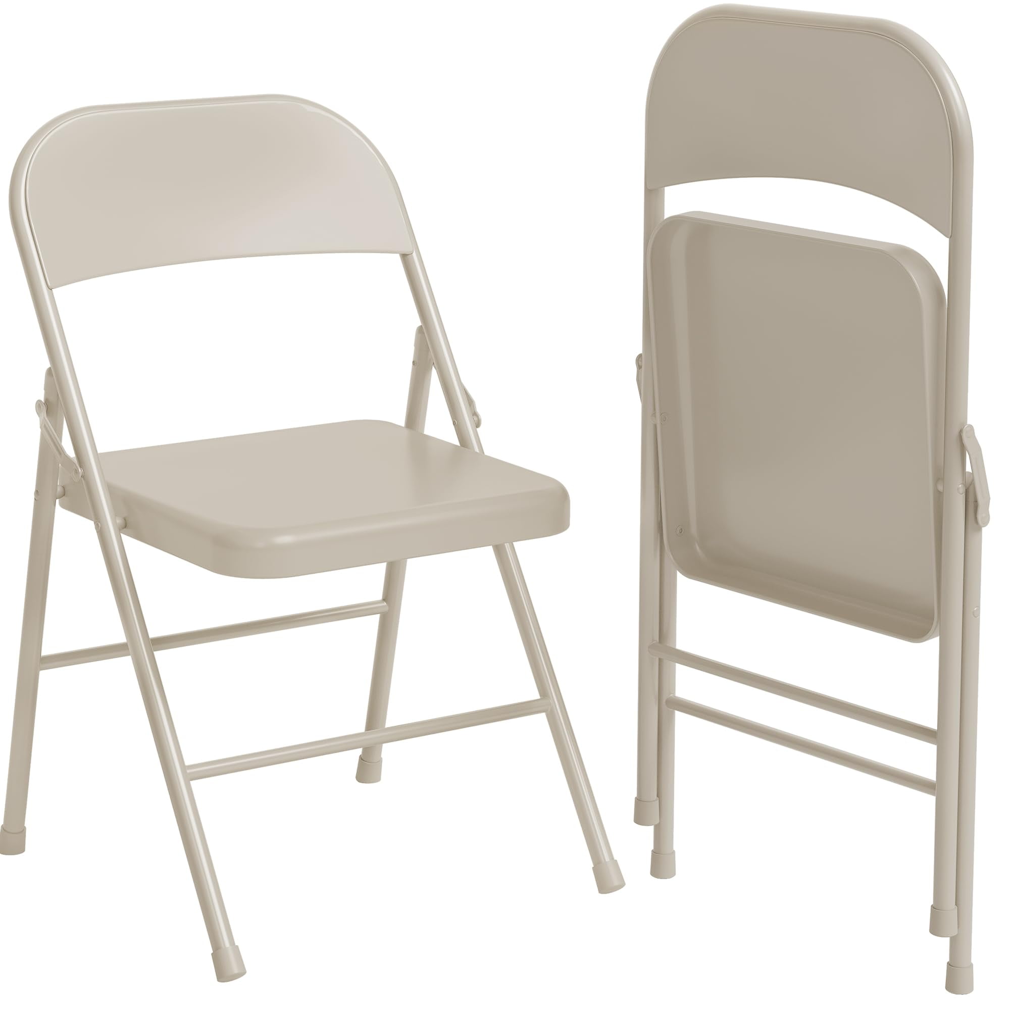 Folding Chairsof 4, Foldable Chairs with MetalHold Up to 350 Pounds ...