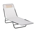thumbnail image 1 of Folding Chaise Lounge Chair, Pool Sun Tanning Chair, Outdoor Lounge Chair with Reclining Back, breathable Mesh Seat, 1 of 10