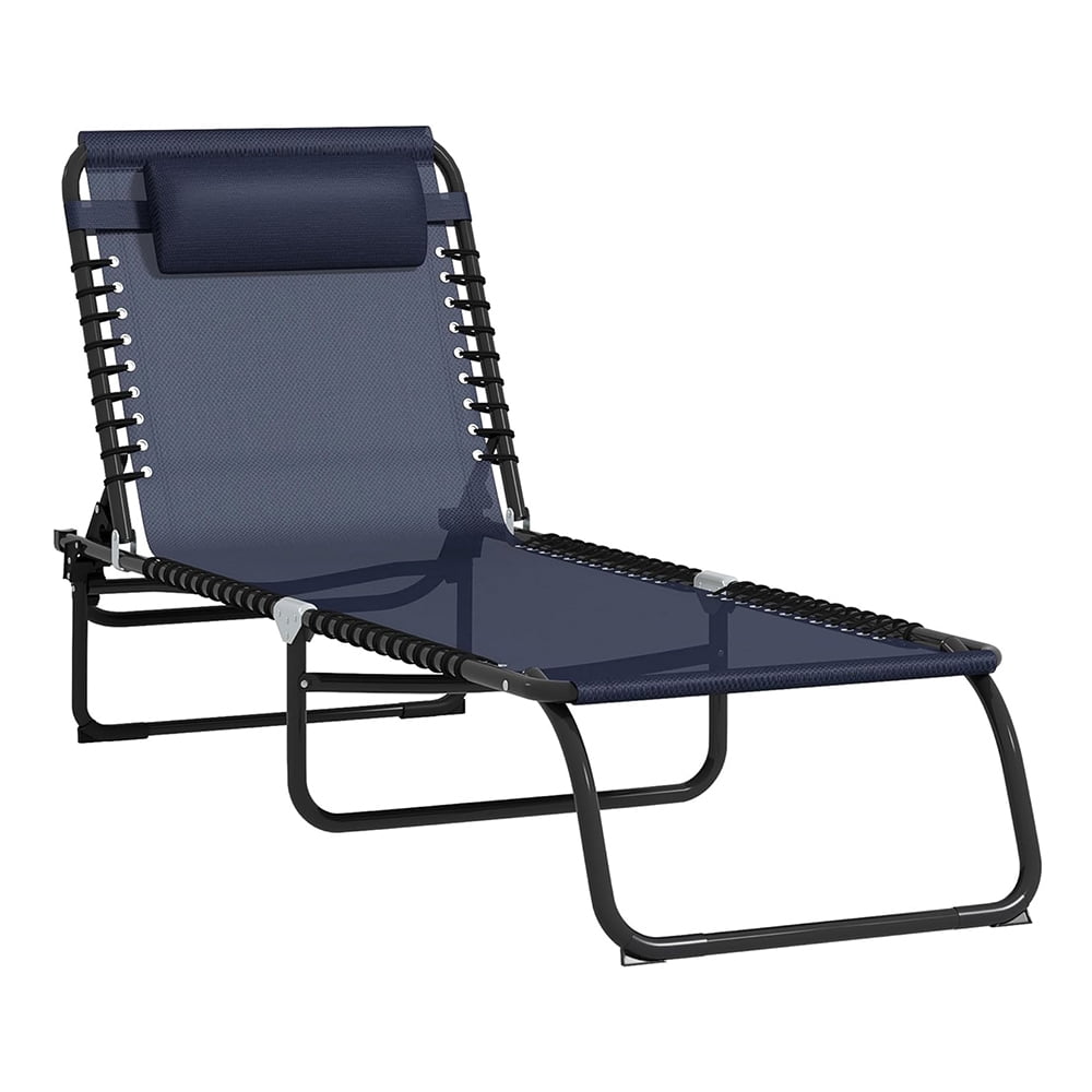 Folding Chaise Lounge Chair, Versatile Patio Tanning Chair with ...