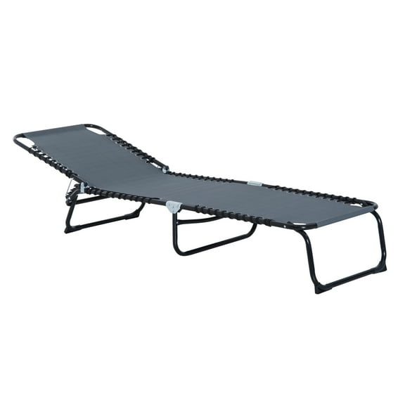 Folding Chaise Lounge Pool Chair, Patio Sun Tanning Chair, Breathable Mesh for Outdoor Relaxing