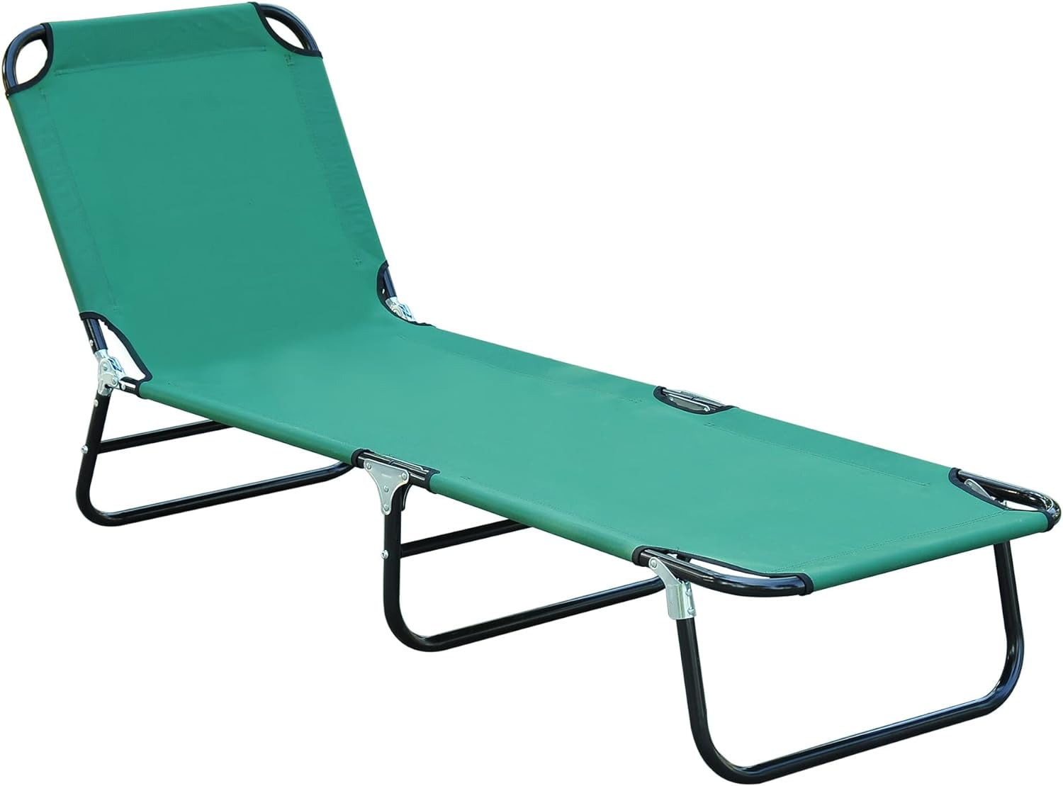Folding Chaise Lounge Pool Chairs, Outdoor Sun Tanning Chairs with 5