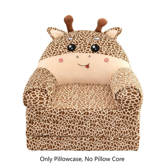 Folding Children's Sofa Backrest Armchair 2 In 1 Folding Children's Sofa Cute Cartoon Lazy Sofa Without Padding Or Padding Core Pillow Case