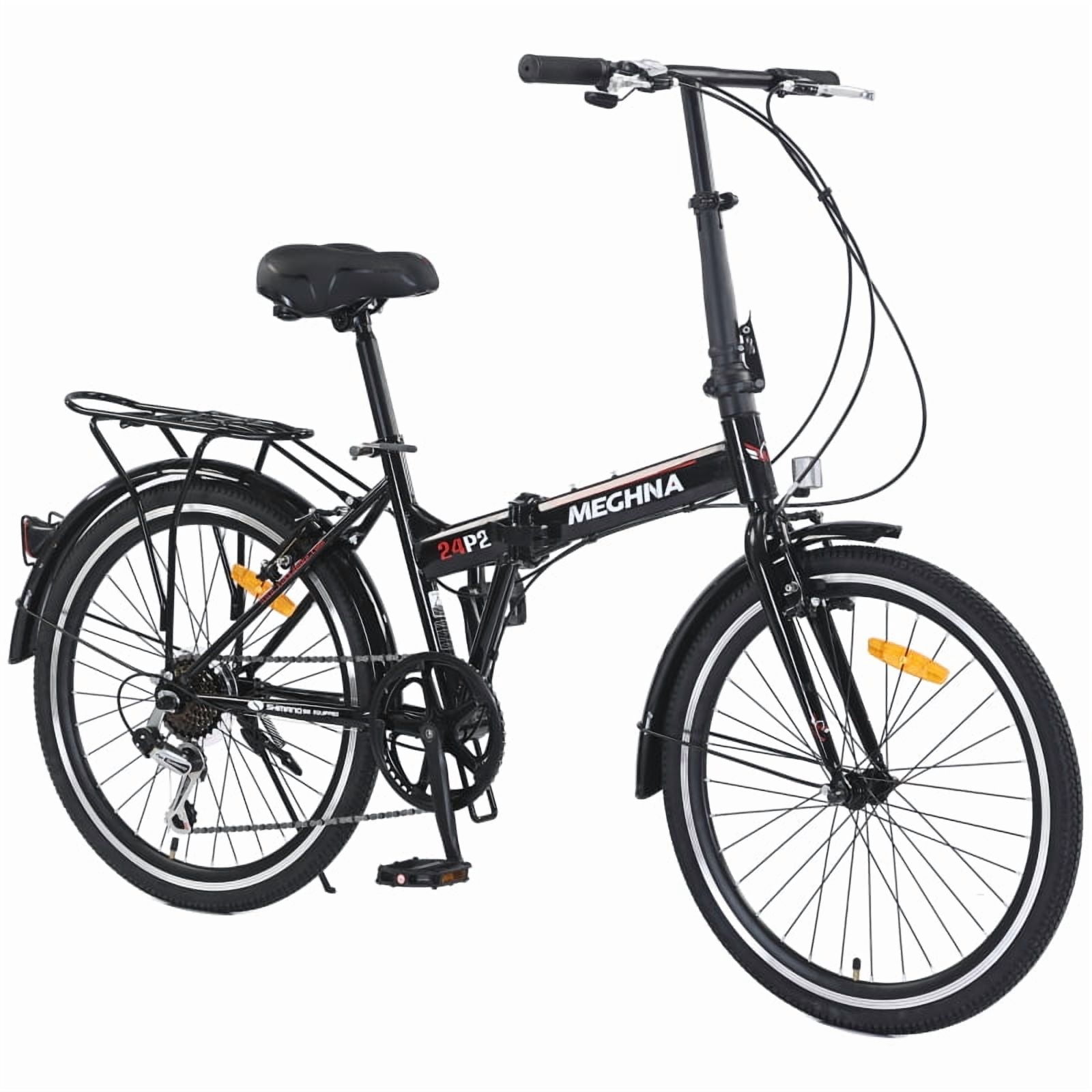 24” folding bicycle Folding City Bike 24-Inch Steel Frame with Shimano Derailleur, V