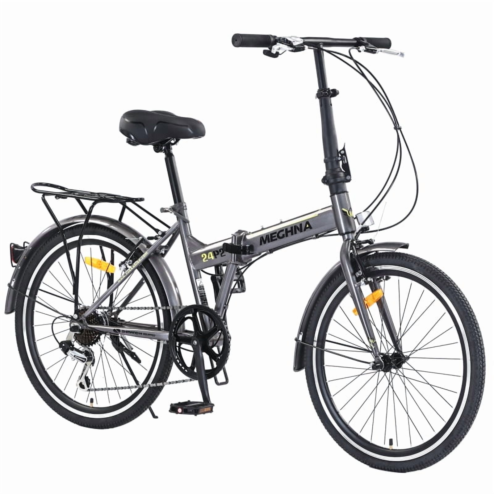 24” folding bicycle Folding City Bike 24-Inch Steel Frame with Shimano Derailleur, V