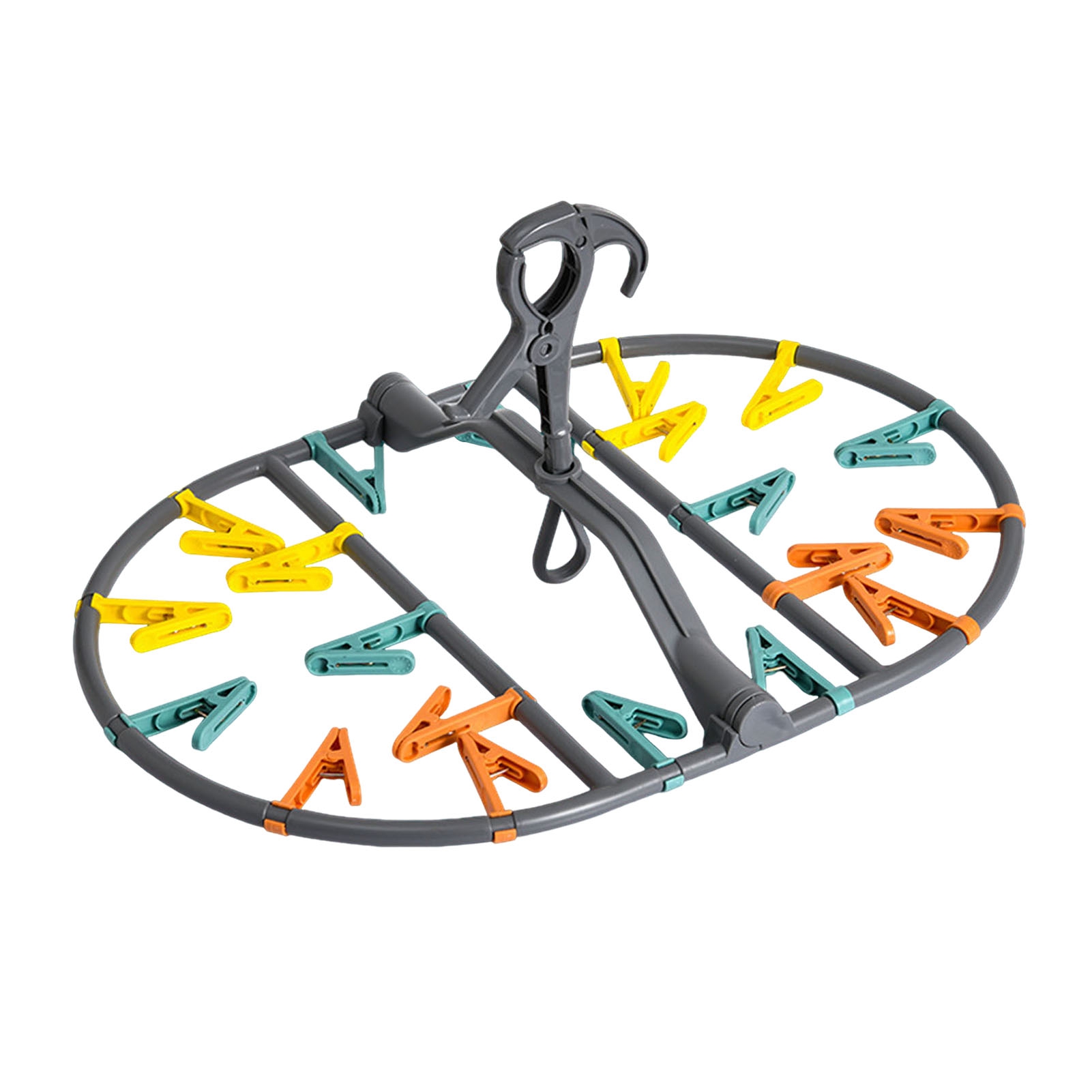 Folding Clothes Drying Rack Compact Laundry Organizer 360-degree ...