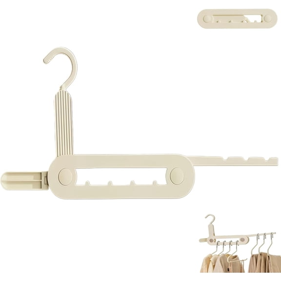Folding Clothes Drying Rack - Portable Collapsible with Hook - Travel Essentials for Cruise Ship, RV, Hotel & Small Room