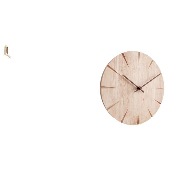 Folding Coat Hook Creative Wall Clock Solid Wood Craft Space Saving Design for Bathroom Closet Kitchen Decor