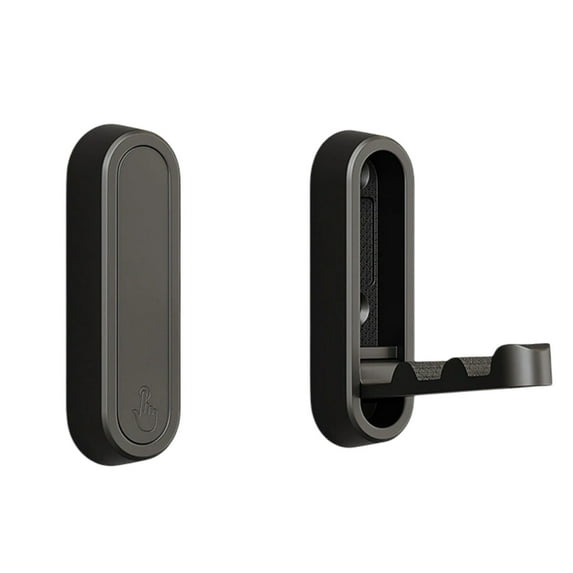Folding Coat Hooks, Zinc Alloy Modern Style Wall Hook, Foldable Wall Hooks for Hanging Coats, Scarves, Hats, Bathrobes, Keys, Bags (Black)