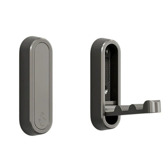 Folding Coat Hooks, Zinc Alloy Modern Style Wall Hook, Foldable Wall Hooks for Hanging Coats, Scarves, Hats, Bathrobes, Keys, Bags (Gray)