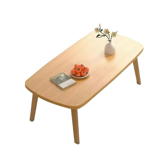 Folding Coffee Table 31.5"x19.68"x17.32" Wood Laptop Desk with Foldable Legs, Low Table for Sitting On The Floor, Space Saving Collapsible Bed Desk for Working Reading Writing