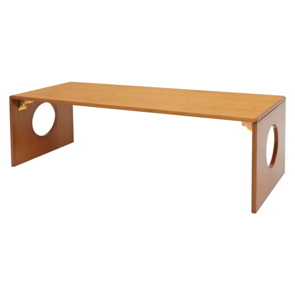 Folding Coffee Table, Bamboo Floor Table Desk, Low Coffee Table for Home Bedroom Living Room Outdoor Use