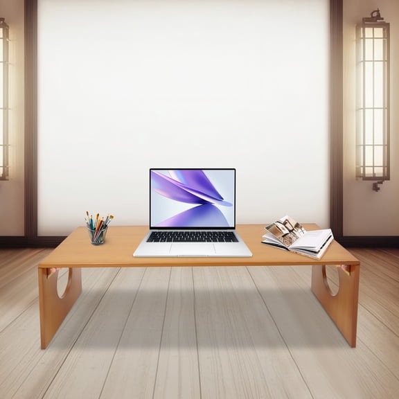 Folding Coffee Table, Foldable Low Coffee Table, Bamboo Floor Table Desk For Use On The Floor, Bed, Outdoors, Or Any Other Space You Need