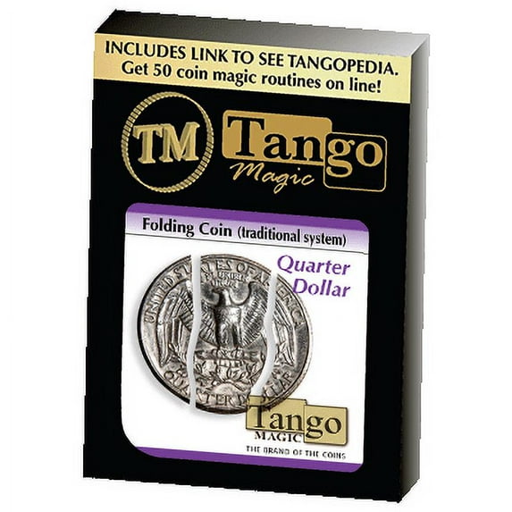 Folding Coin Quarter (D0021) (Traditional) by Tango Magic - Trick (D0021)