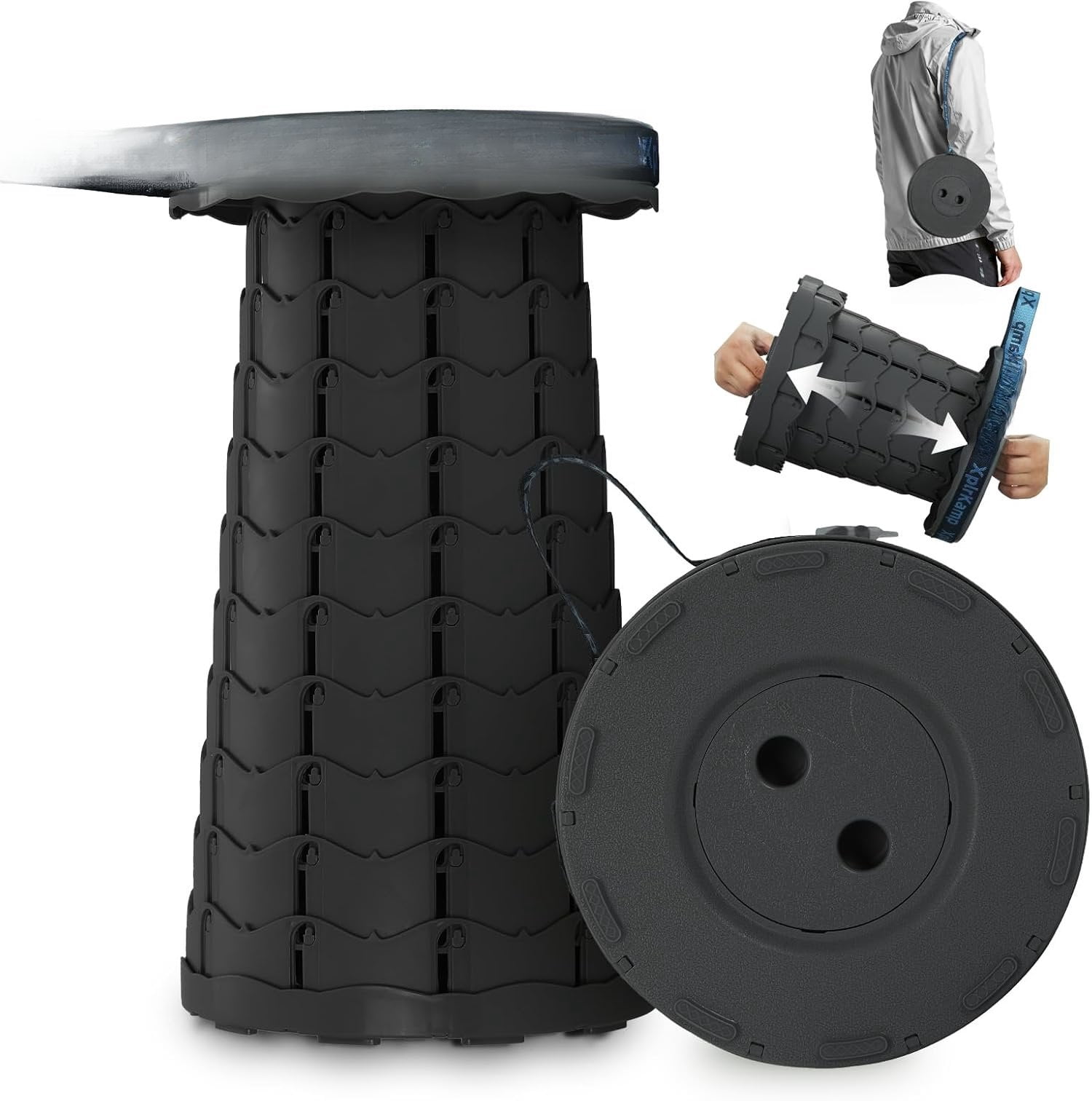 Folding Collapsible Stool, Upgraded Lightweight Portable Seat for ...