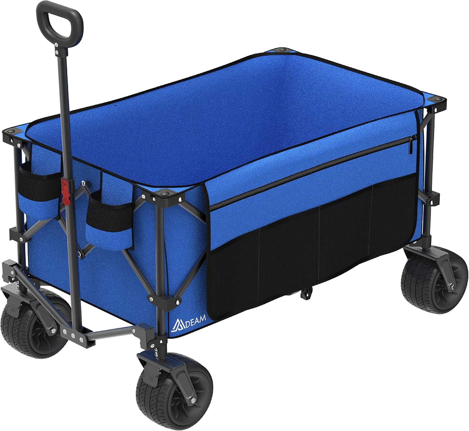 Folding Collapsible Wagon,Large Capacity Beach Outdoor Wagons Carts