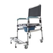 Folding Commode Chair Mobile Toilet Seat Wheel Chair for Elderly and Pregnant Woman