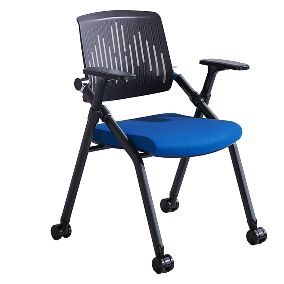 Folding Computer Chair Wheel Mesh Backrest Foldable Conference Room ...
