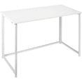 thumbnail image 1 of Folding Computer Desk, 32 Inch Home Office Desk for Small Spaces, Foldable Computer Table, Laptop Table, Writing Desk, Compact Study Reading Table with Wood & Metal, White, 1 of 6