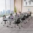 thumbnail image 1 of 2PCS Folding Conference Room Table with Wheels, 47.2inch Modern Meeting Table/Training Table for 6-8 People,, 1 of 7