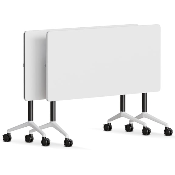 Folding Conference Room Tables,Mobile Training Table with Wheels Rectangular Large Business Seminar Furniture Tables for Office,Meeting Room,School,Wooden