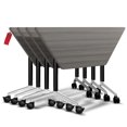 thumbnail image 1 of Folding Conference Table, 47.2In Conference Room Table with Silent Wheels, Trapezoidal Modular Flip Top Mobile Training Table for Office Classroom Meeting Seminar Table (Elm 4 Pack), 1 of 6