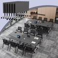thumbnail image 1 of Folding Conference Table with Wheels, Rectangular Mobile Foldable Conference Room Table, Modular Meeting Training Table for Office, 1 of 5