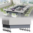 thumbnail image 1 of Folding Conference with Wheels White 6PCS 61"D x 19.7"W x 29.5"H with Drawers Barriers for 10 seat Meeting Classroom, 1 of 7