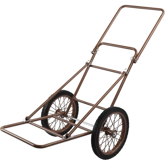 Folding Deer Cart, 500lbs. Capacity Game Hauler Utility, Gear Dolly with 17'' Wheels for Hunting Multi-Use