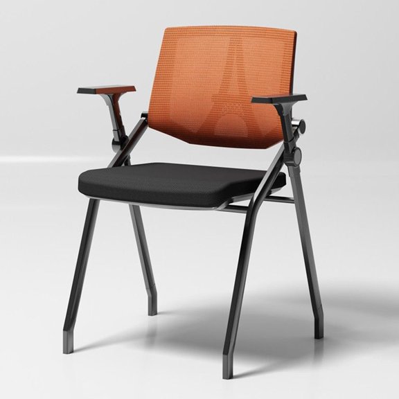 Folding Desk Chair Meeting Room Chair,Breathable Back Support,Guest Reception Chair,School Classroom Training Conference Room Chairs