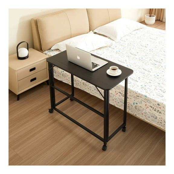 Folding Desk Small Foldable Desk for Small Space, 31.5 Inches Writing Computer Desk in Study, Home Office Foldable Office Desk for Bedroom 80*40,black