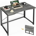thumbnail image 1 of Folding Desk for Small Spaces, 31.5 Inch Foldable Computer Table, for Home Office, Study, Bedroom, Dorm, Space Saving, Small Writing Work Office Computer Desk, Easy to Fold, Grey, 1 of 9