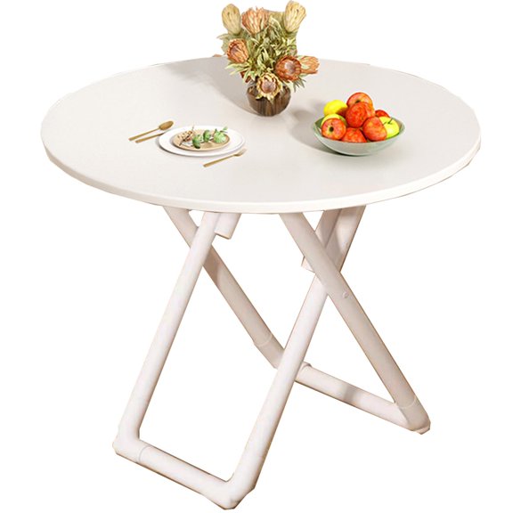 Folding Desk Table For Small Spaces, Portable Bar Height Folding Table Round Indoor Outdoor Banquet Table Computer Desk Portable ActivityTable Conference Table Home Office Desk