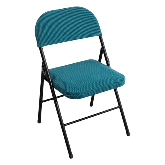 Folding Dining Chair Seat and Back Cover Set Solid Jacquard Stretch Chair Slipcover Home Decoration