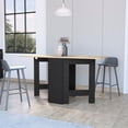 thumbnail image 1 of Folding Dining Table In Black And - Space Conscious Option, Rectangular, Stable, 22lbs Bearing Load For Room 3 Adjustable Shapes, ,, 1 of 3
