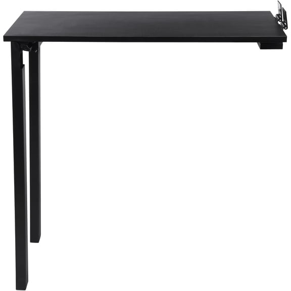 Folding Dining Table, Wall Mounted Folding Table with Support Legs, 29.52 x 15.75 x 29.13 Inch Sturdy Kitchen Desk, Wooden Desk for Small Space Bedroom Living Room Study Room Lounge Office (Black)