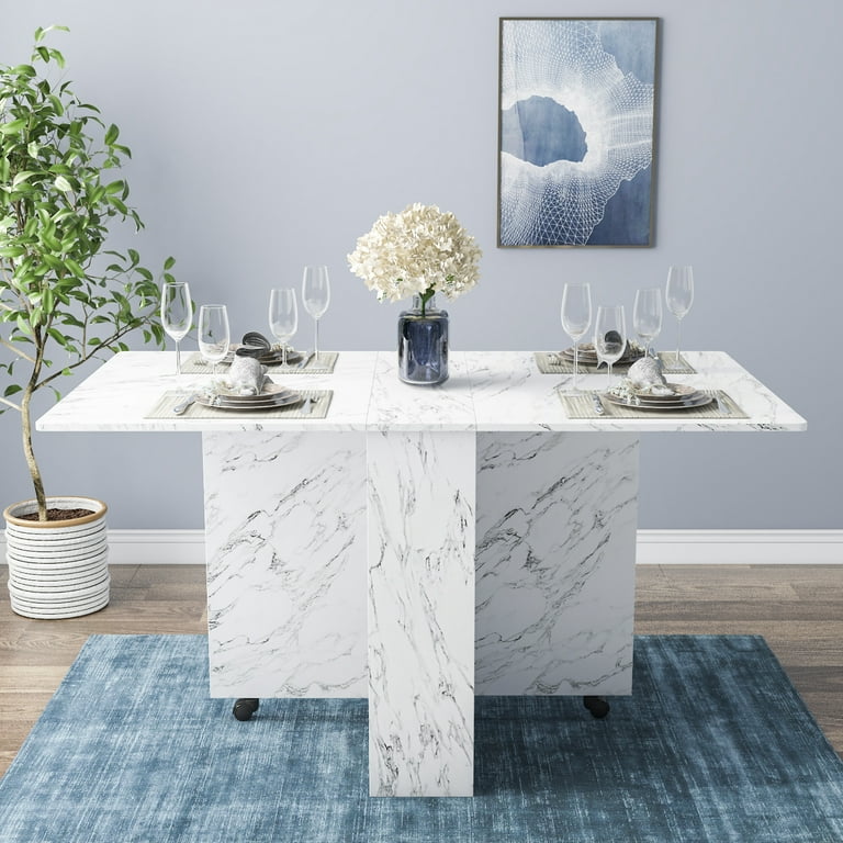 Small marble 2025 effect dining table