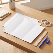 Tineasur White Paperboard Trifold Poster Board for Easy Transport and Clear Display