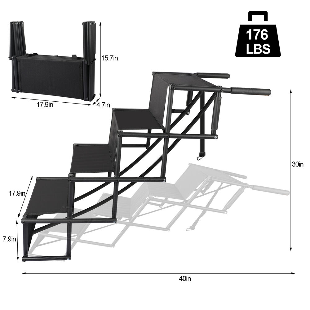 Folding Dog Pet Steps Ramp Stairs Car Boot Portable Ladder for High